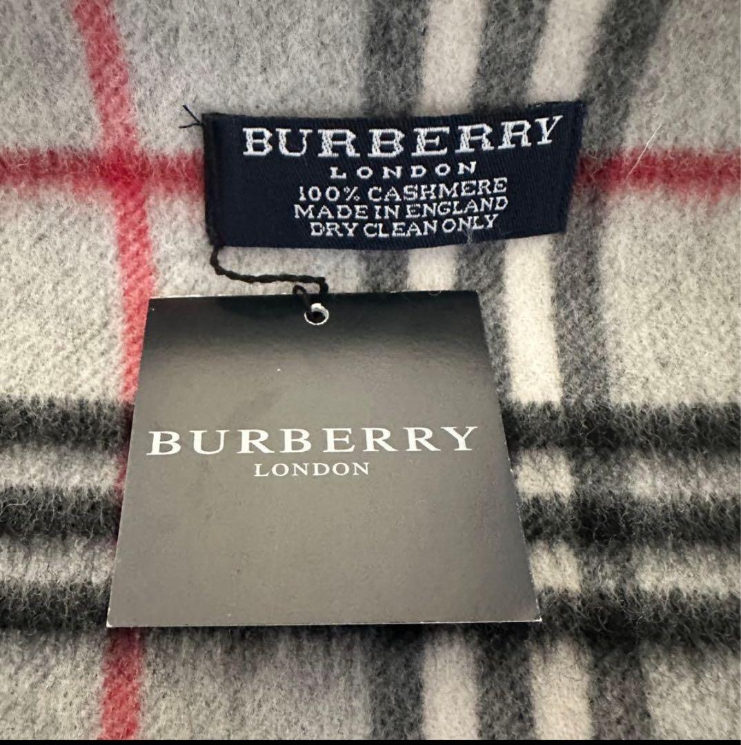 新品タグ付き BURBERRY LONDON カシミヤ100% マフラー