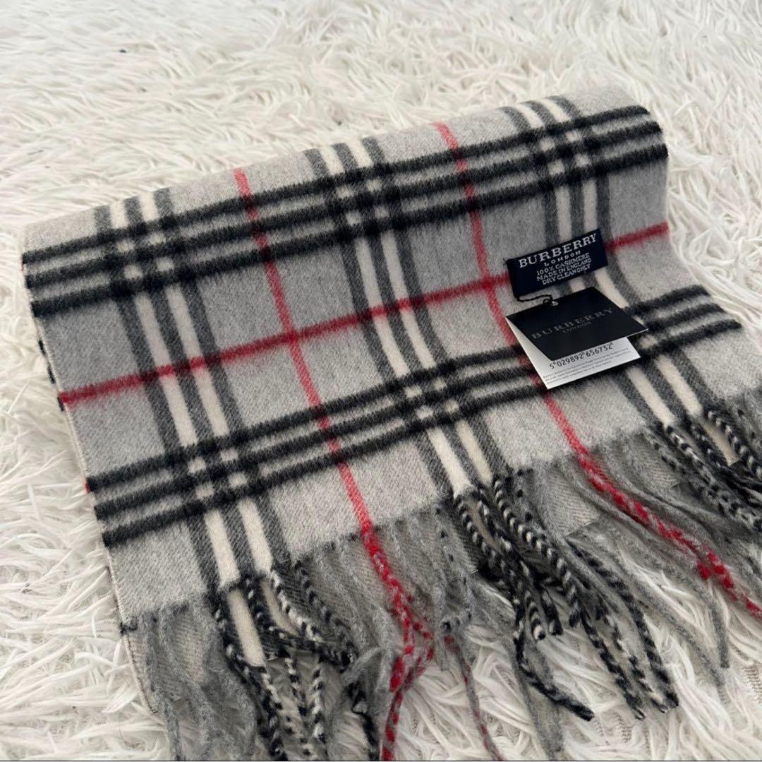 新品タグ付き BURBERRY LONDON カシミヤ100% マフラー