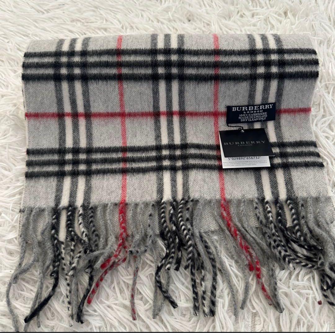 新品タグ付き BURBERRY LONDON カシミヤ100% マフラー