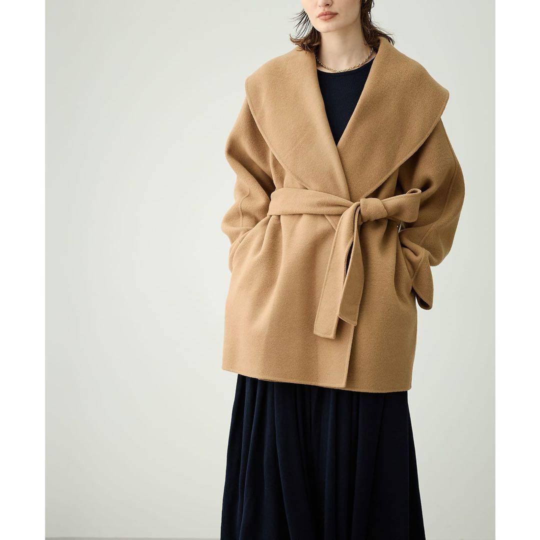 N.O.R.Cウールメルトンミドルリバーコート キャメル
