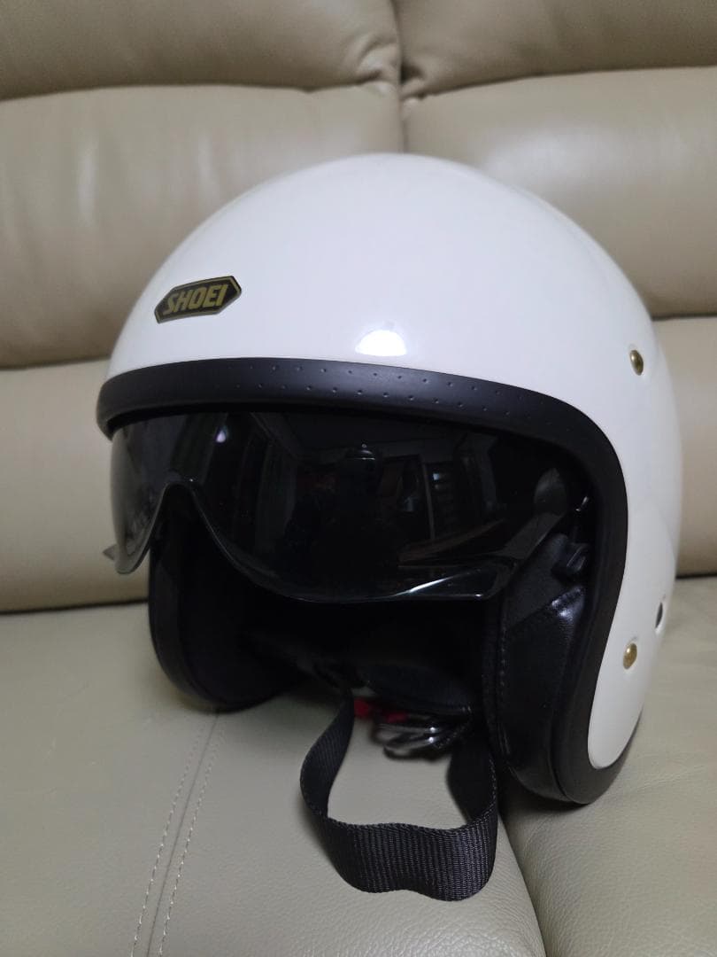 SHOEI ホワイト ジェットヘルメット Ｊ．Ｏ　クリアシールド付き