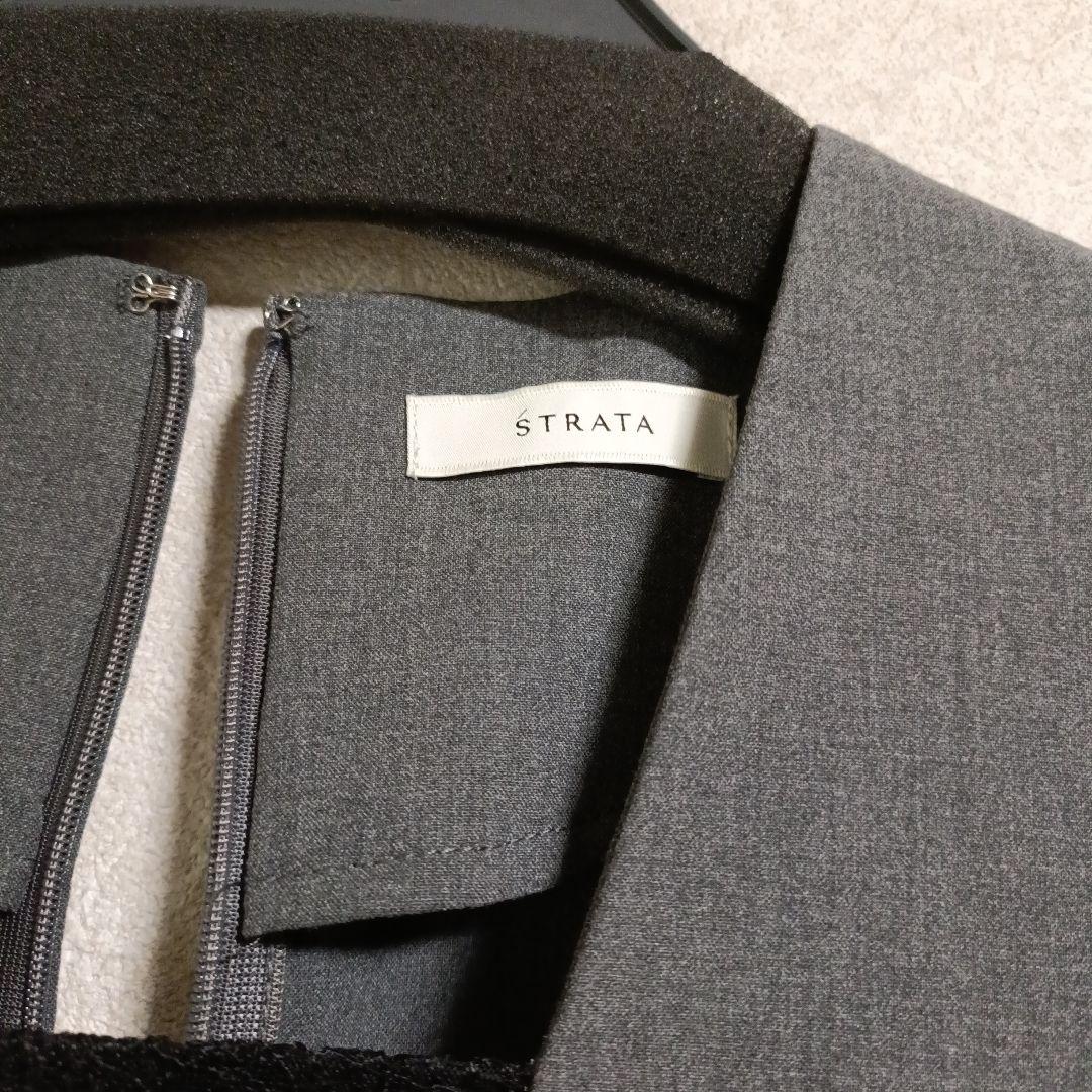 STRATA エストラータ レースドッキングキャミセットワンピース グレー