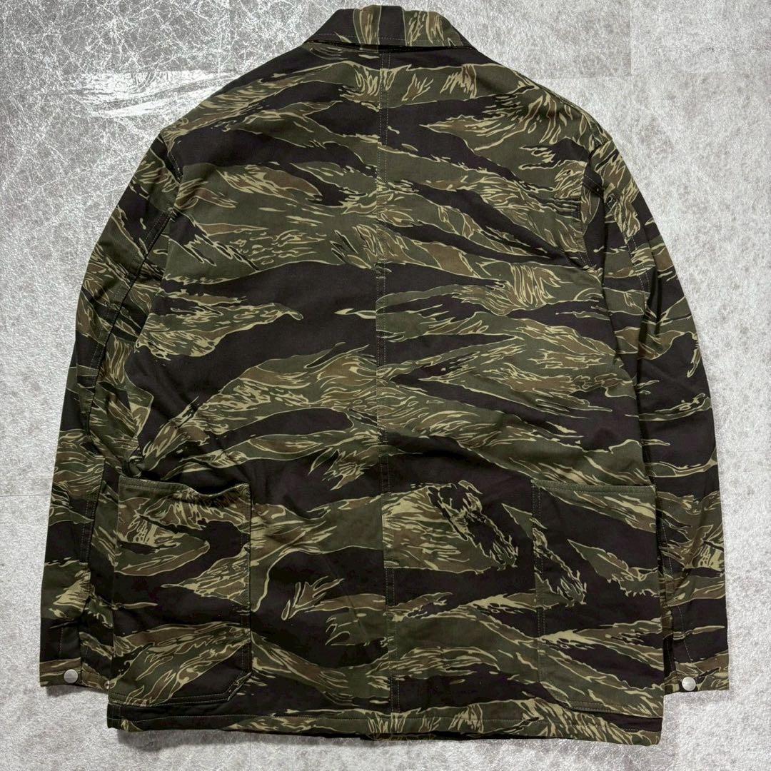 ササフラス カモフラ 中綿 カバーオール ジャケット カーキ XL 日本製