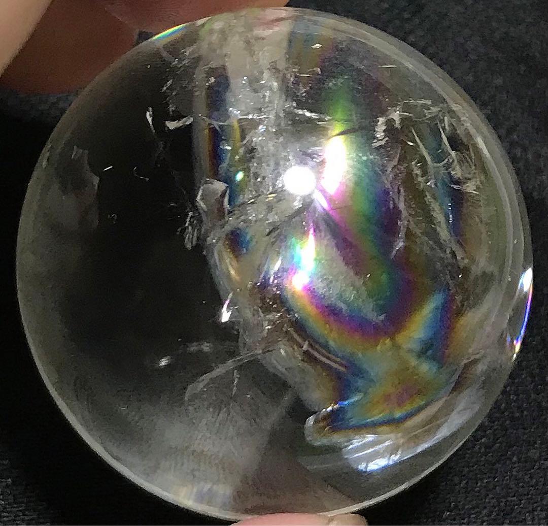 天然石　ブラジル　セラデカブラル産　レムリアンシードクリスタル　スフィア　丸玉