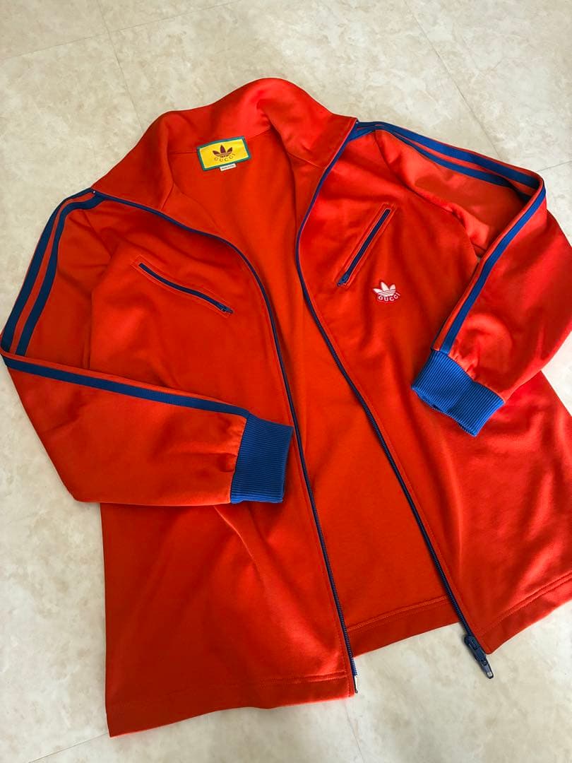最終価格//GUCCI adidasジップアップトラックジャケット M 男女兼用