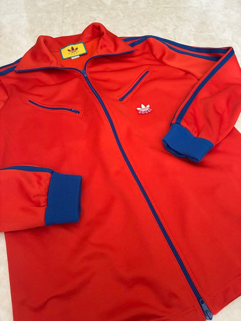 最終価格//GUCCI adidasジップアップトラックジャケット M 男女兼用