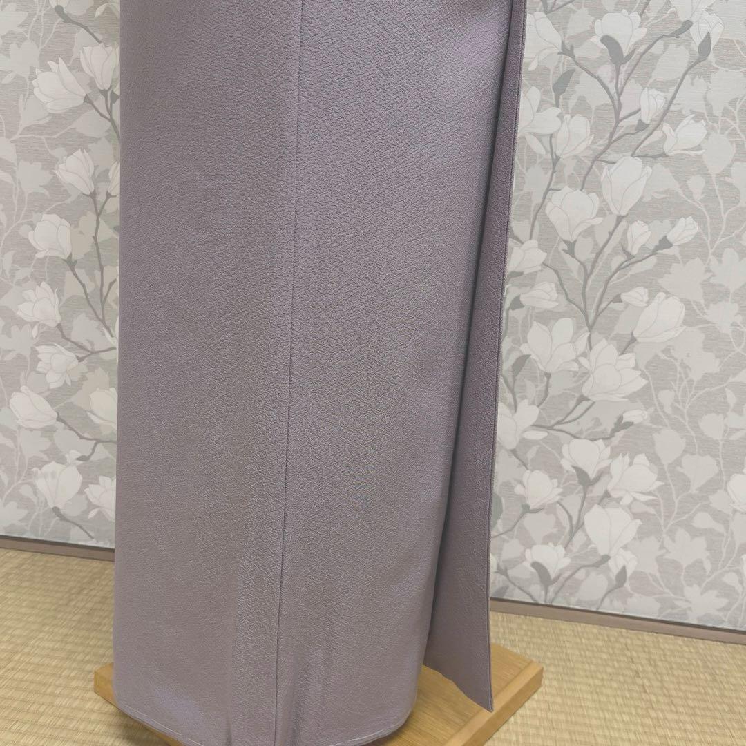 正絹 色無地 淡青紫(未使用品)草木染作家 圓啓【健勝苑】