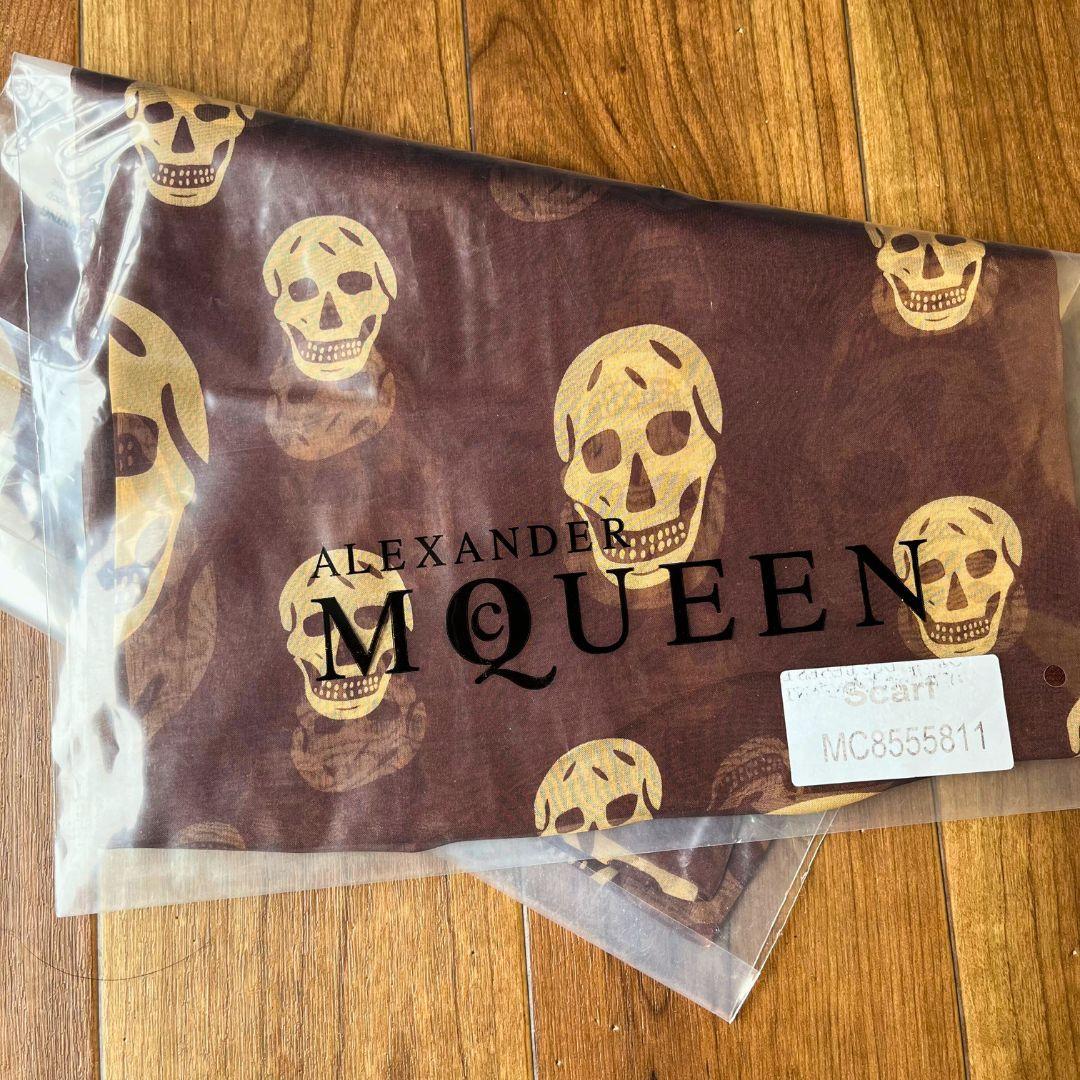 【未使用】アレキサンダーマックイーン ストール★人気のスカル柄
