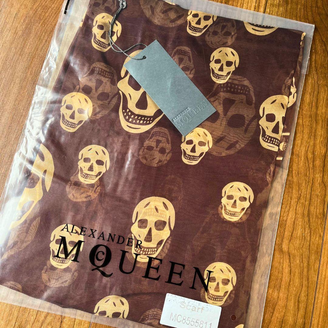 【未使用】アレキサンダーマックイーン ストール★人気のスカル柄