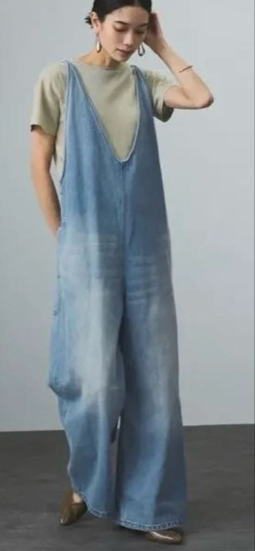 年内　デニムブルー サロペット