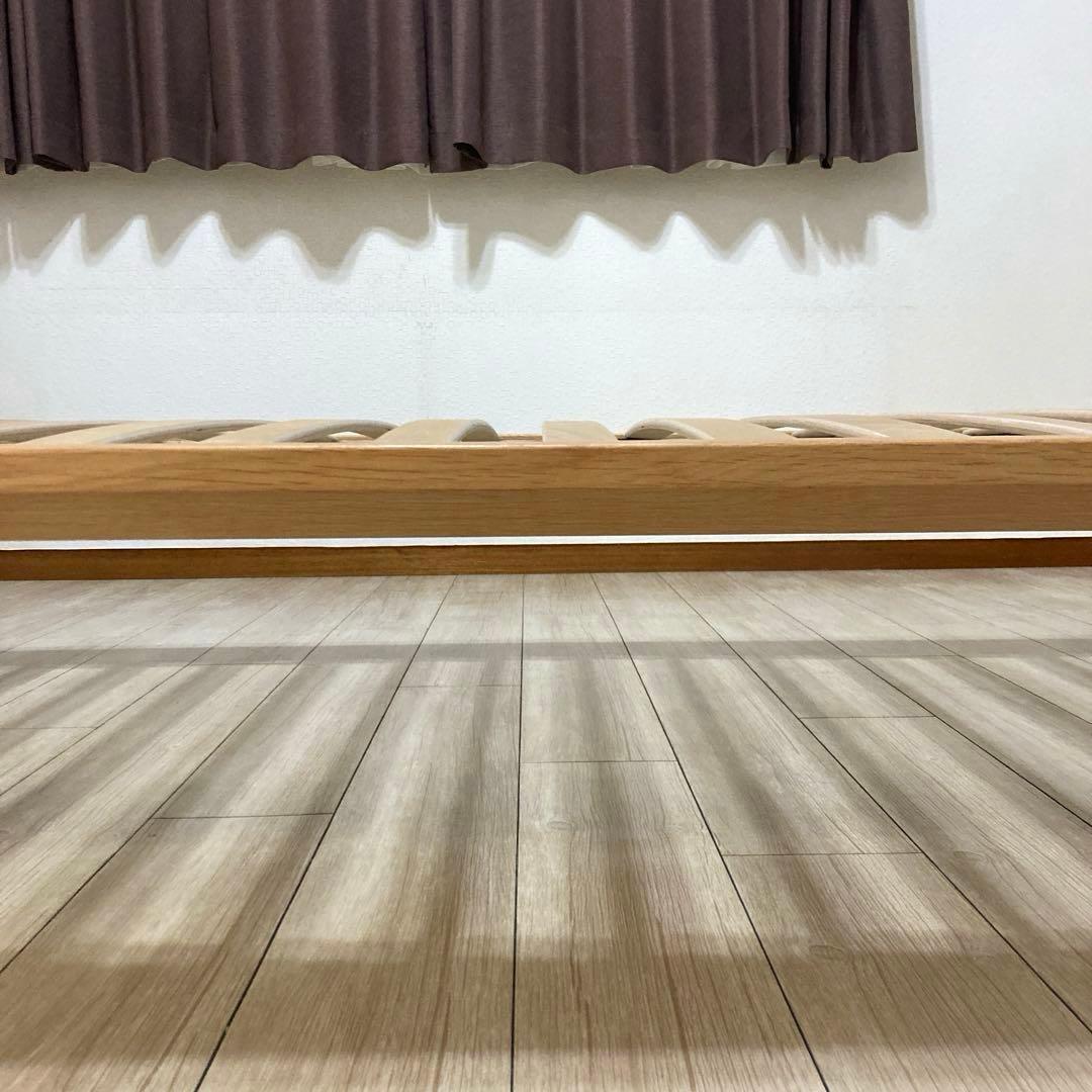 【自社配送エリア限定販売】MUJI/無印良品/オーク材木製ベッドフレームSサイズ