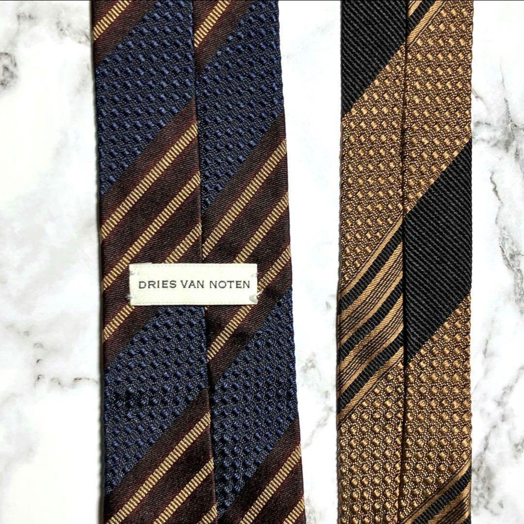 DRIES VAN NOTEN ドリスヴァンノッテン ネクタイ　レジメンタル
