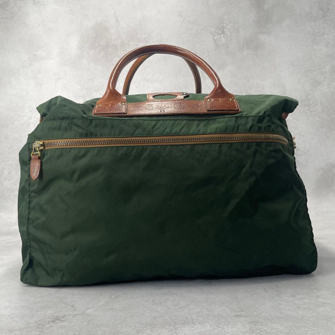 【美品】フェリージ P3 2WAY ボストンバッグ レザー×ナイロン イタリア製