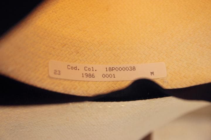 Borsalino ボルサリーノ 幅広ブリム パナマハット 麦わら帽子 M 白