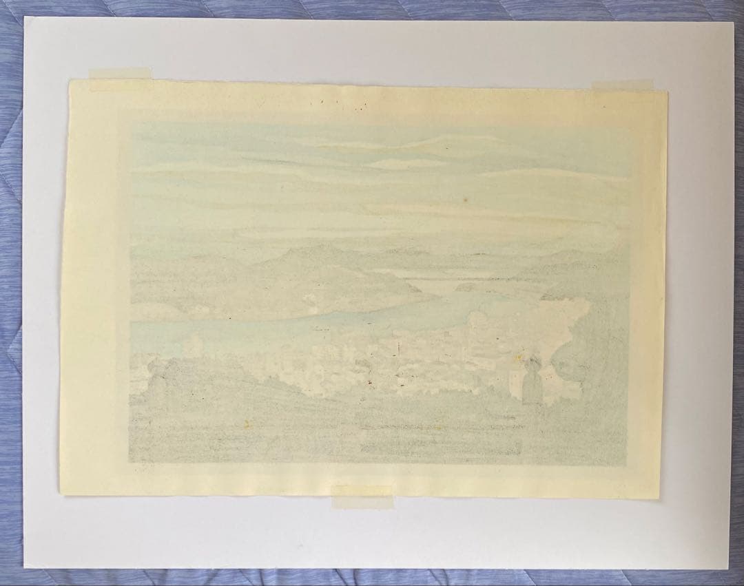 井堂雅夫版画作品「尾道港」