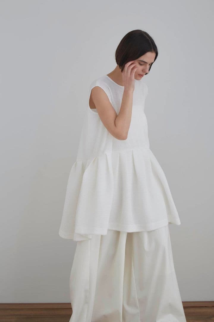 美品 完売 LE PHIL ワイドリブジャージトップ ルフィル トップス