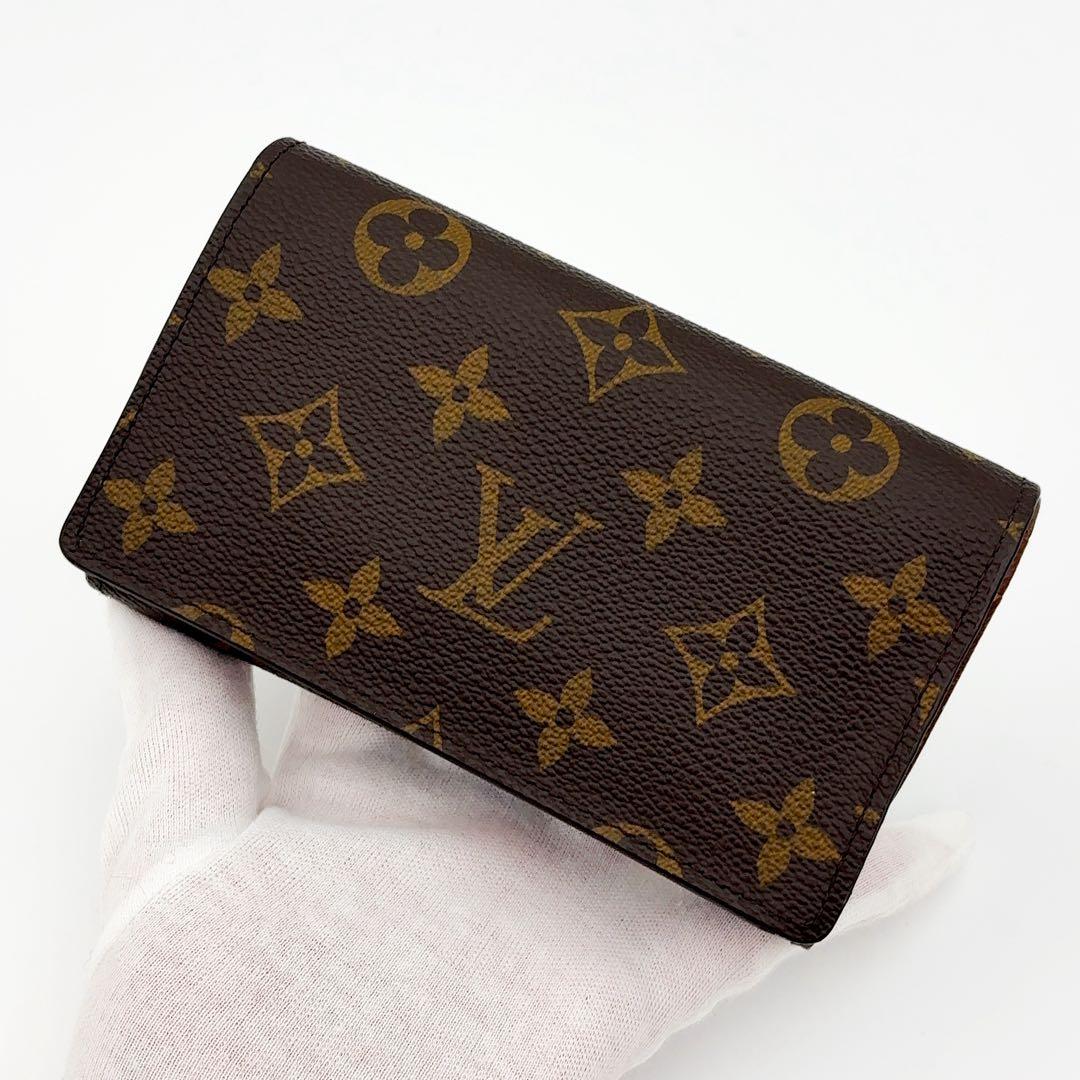 新型★特上美品★ルイヴィトン トレゾール モノグラム 二つ折り財布
