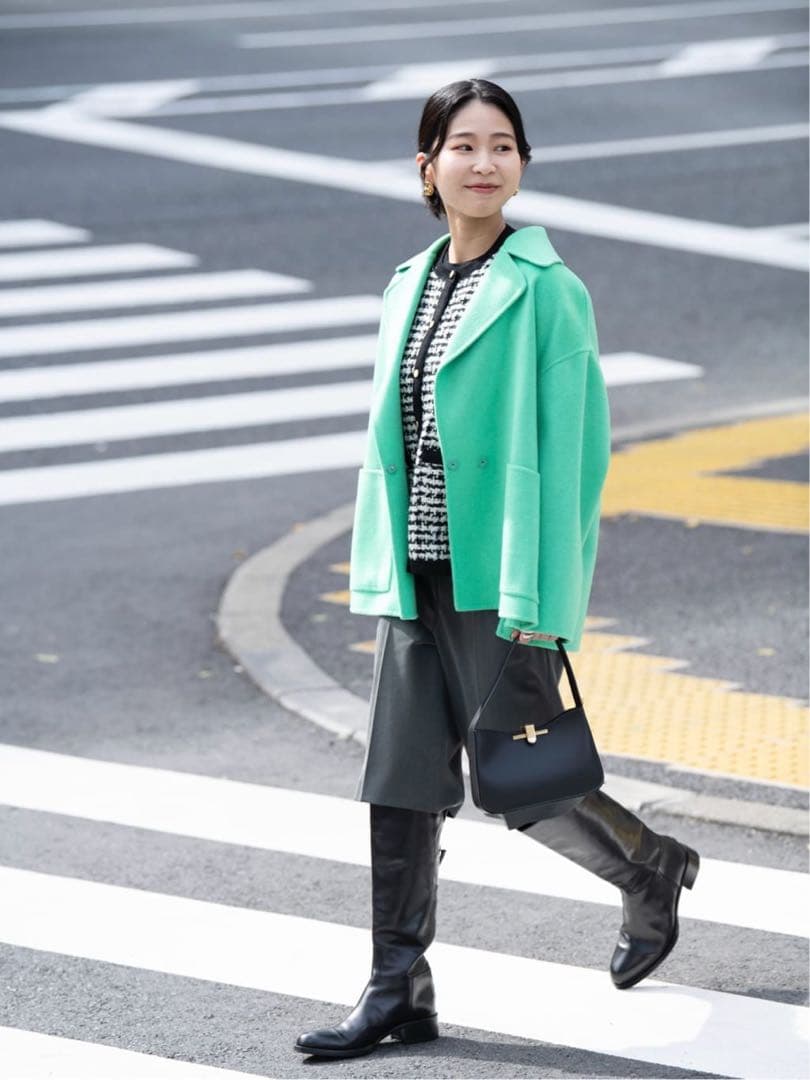 Ballsey美品⭐️ニットコンビツイードフレンチスリーブジレトゥモローランド