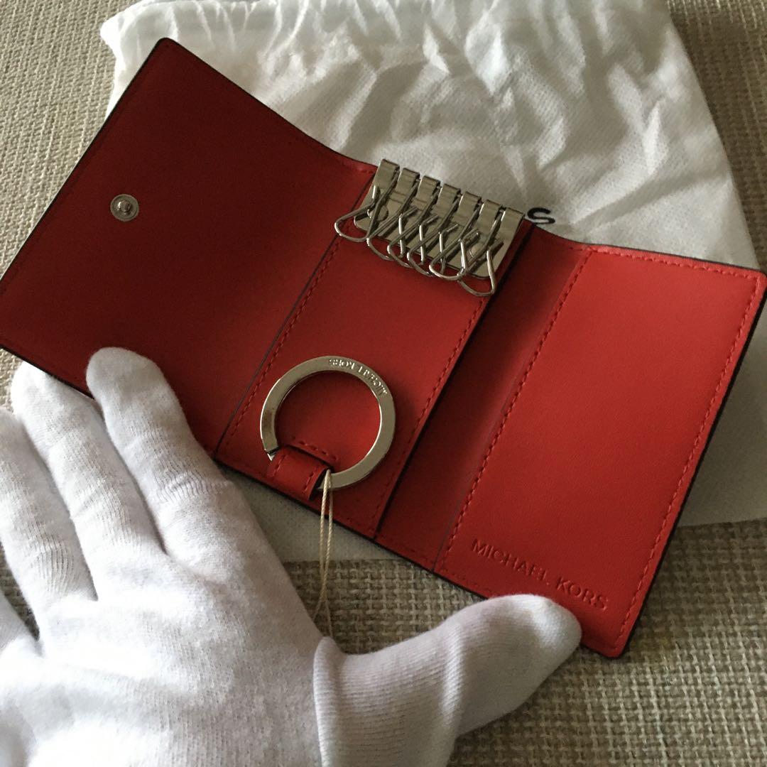新品 マイケルコース MICHEAL KORS レッド キーケース