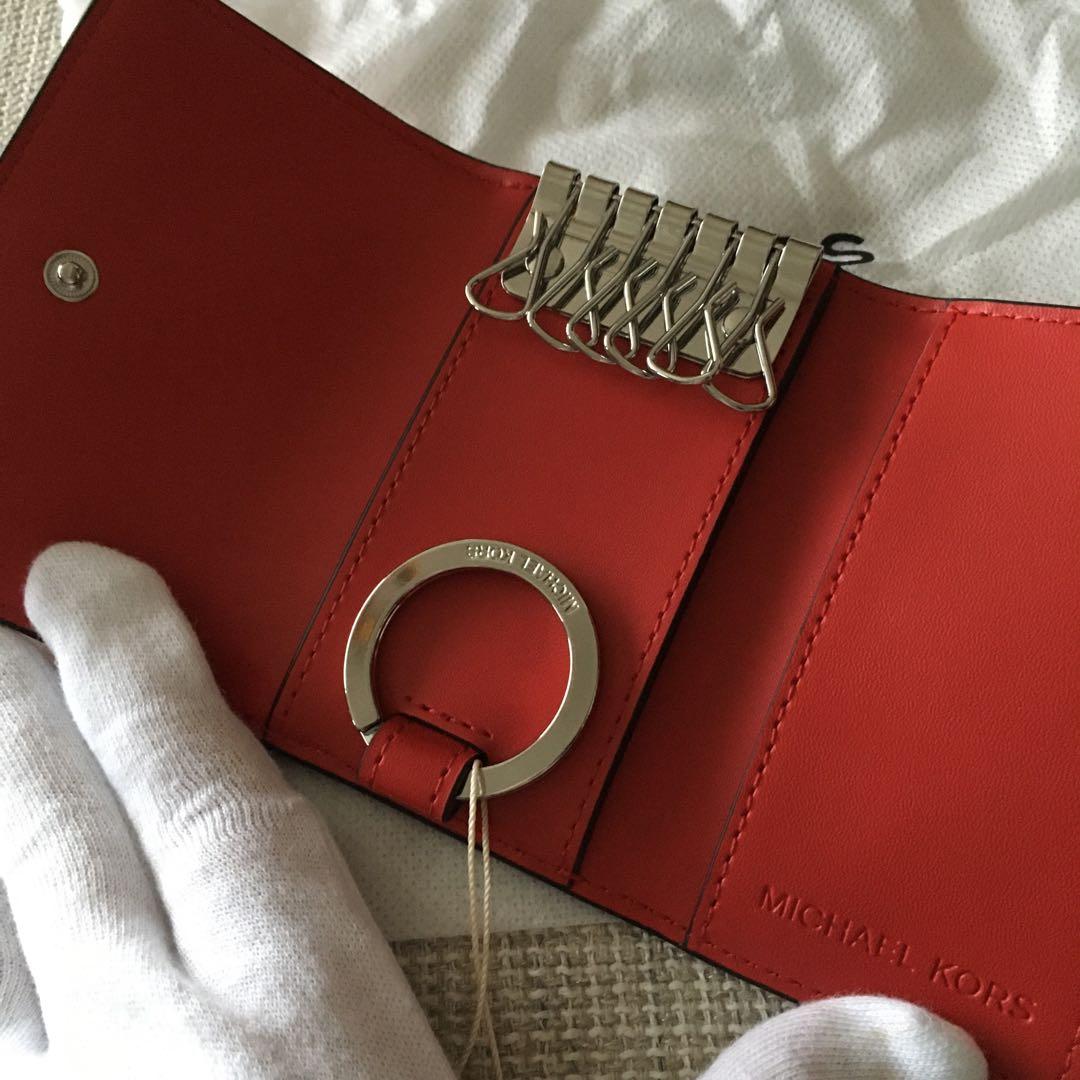 新品 マイケルコース MICHEAL KORS レッド キーケース