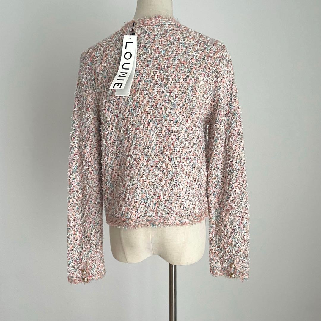 新品未使用♡LOUNID ツイード　ノーカラー　ジャケット　マルチカラー