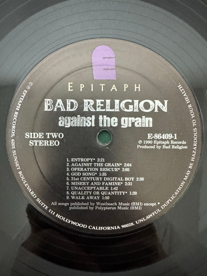 BAD RELIGION レコード　US original 盤極美品