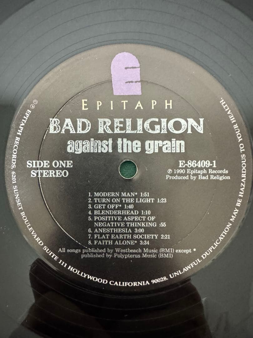 BAD RELIGION レコード　US original 盤極美品