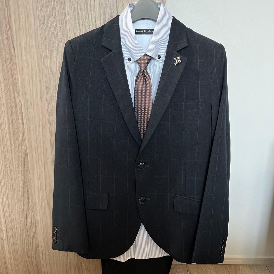 hiromichi nakano キッズスーツ ダークグレー