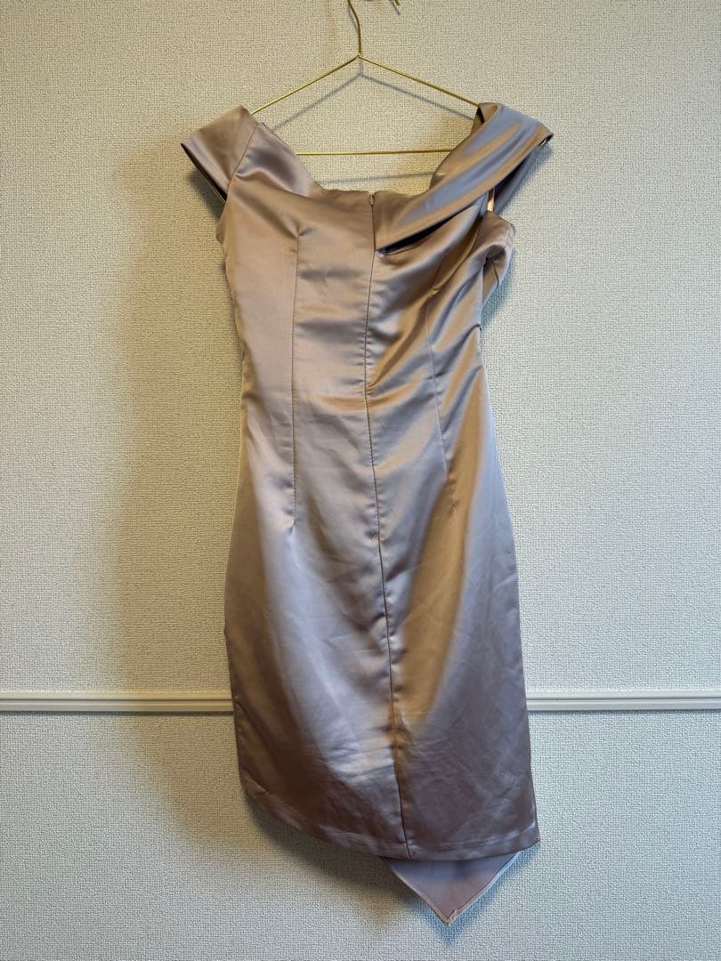 【ANDY/アンディ】 オフショル サテン キャバドレス S