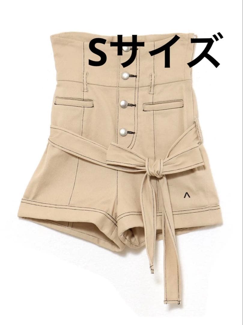 パンツ ANDMARY Highwaist ribbon pants S