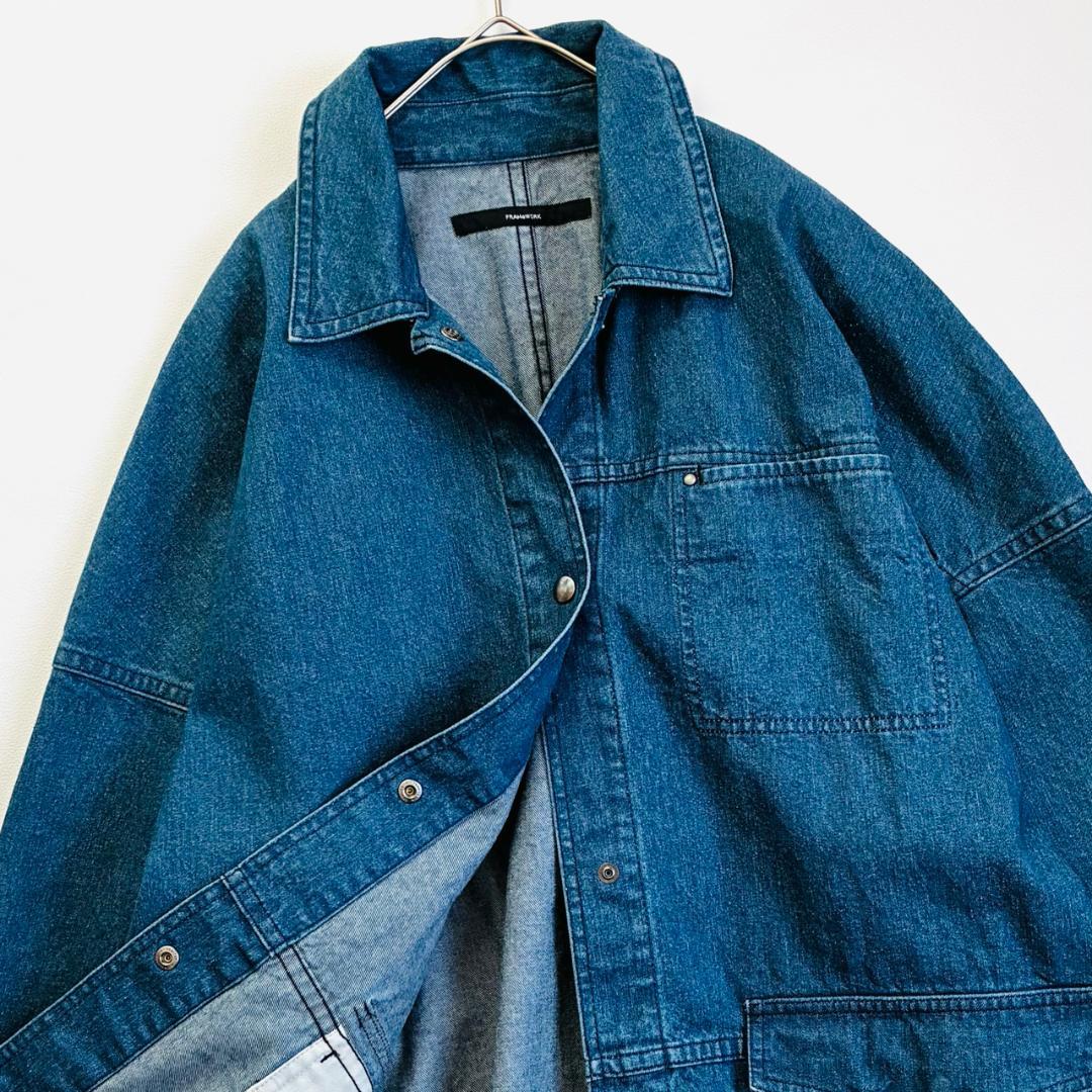 フレームワーク BLUE DENIM テントライン カバーオール ジャケット