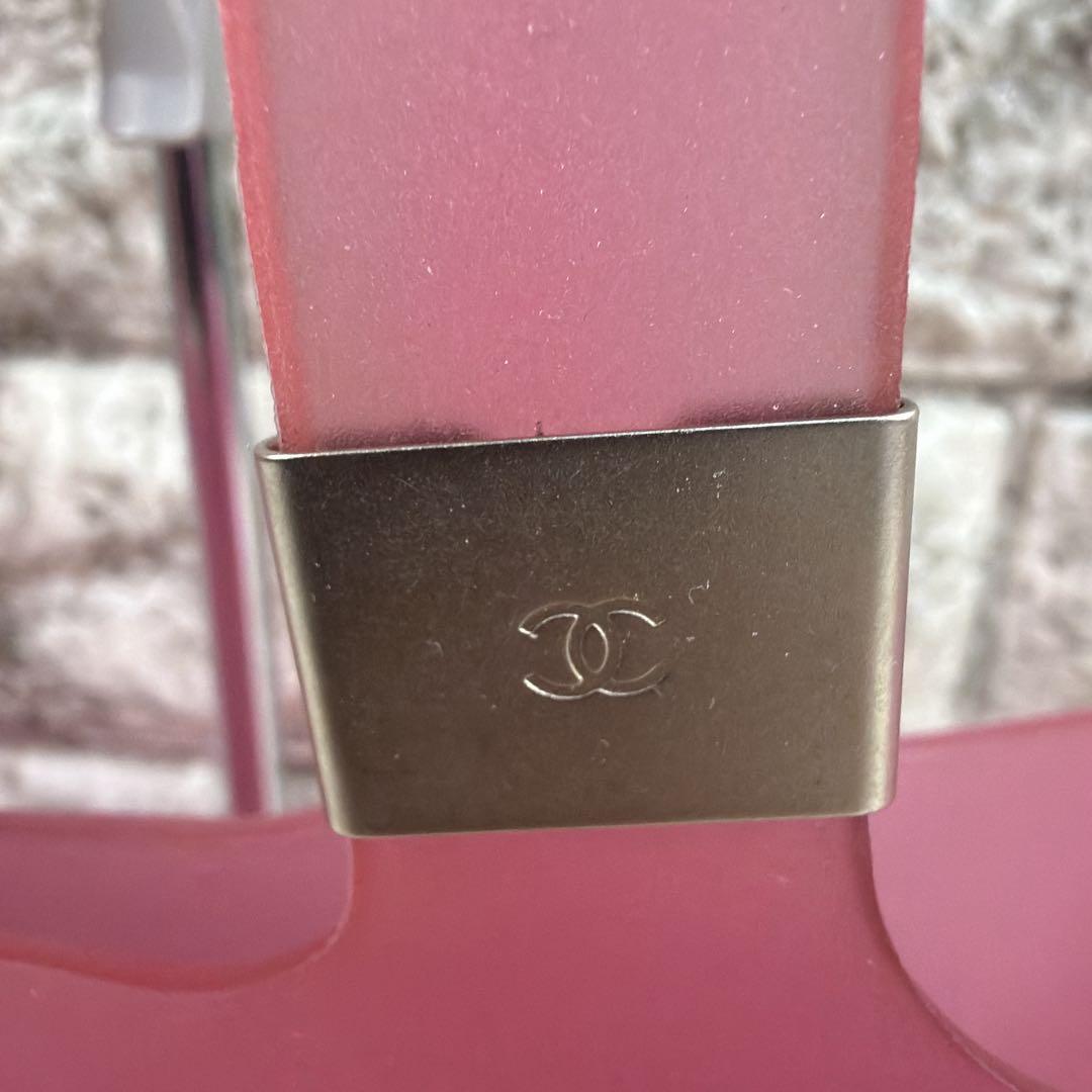 美品 CHANEL シャネル ピンク ラバー トートバッグ