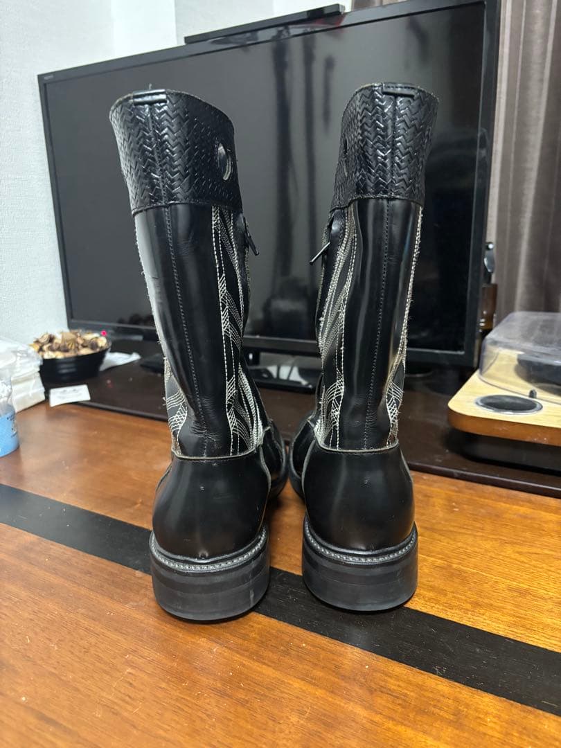 【土日限定セール】N.HOOLYWOOD ウエスタンブーツ　サイドジップブラック