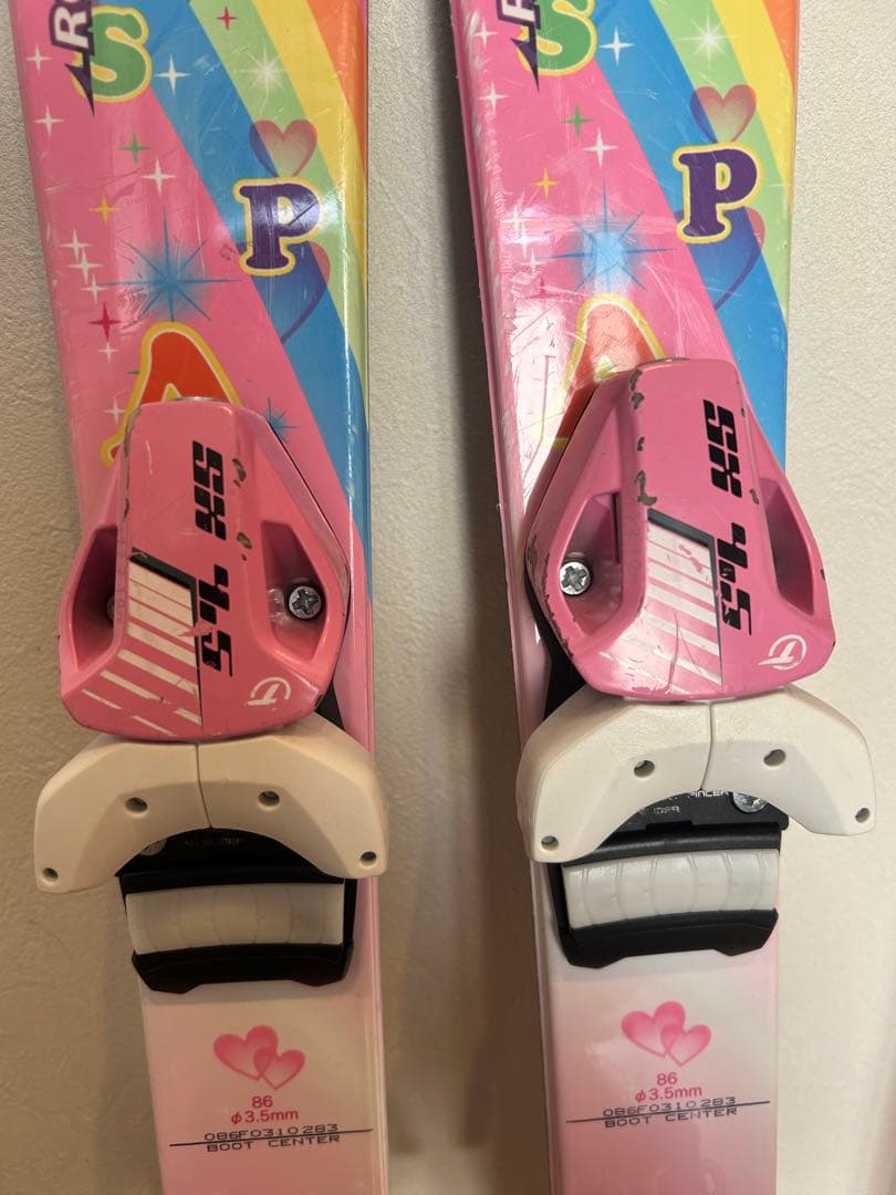 スキー板、ストック、ブーツ3点セット