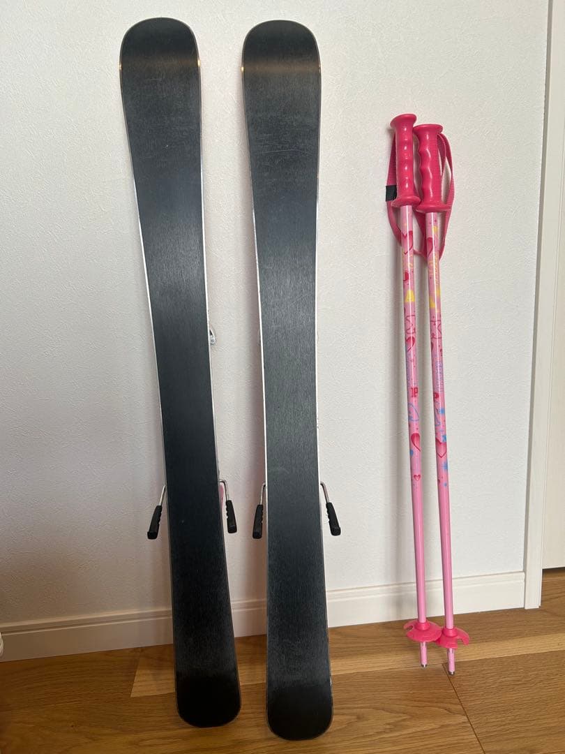 スキー板、ストック、ブーツ3点セット