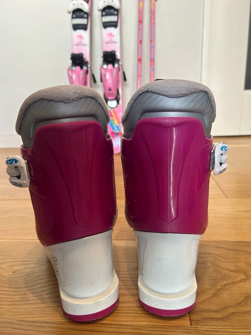 スキー板、ストック、ブーツ3点セット