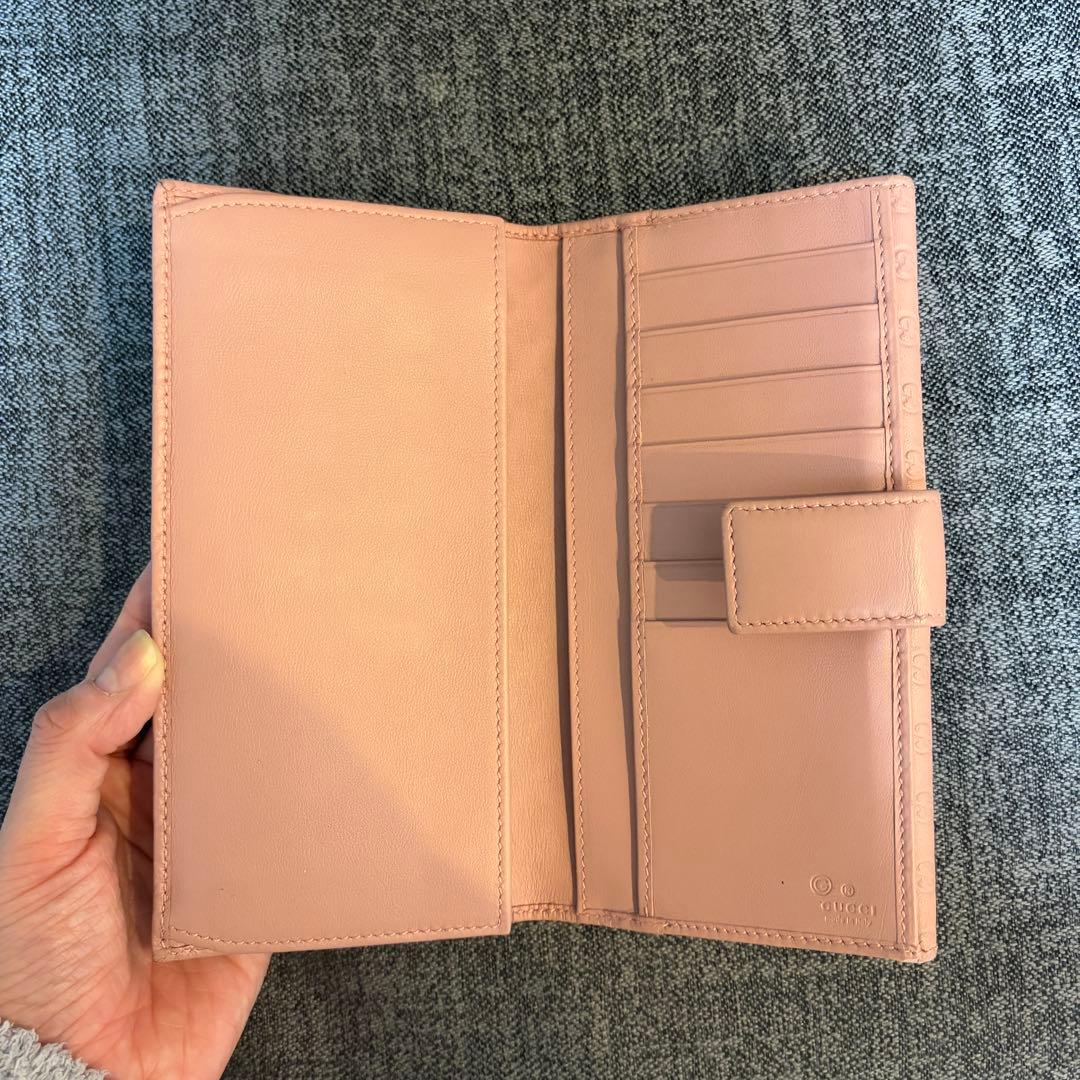GUCCI ピンク GGパターン 長財布