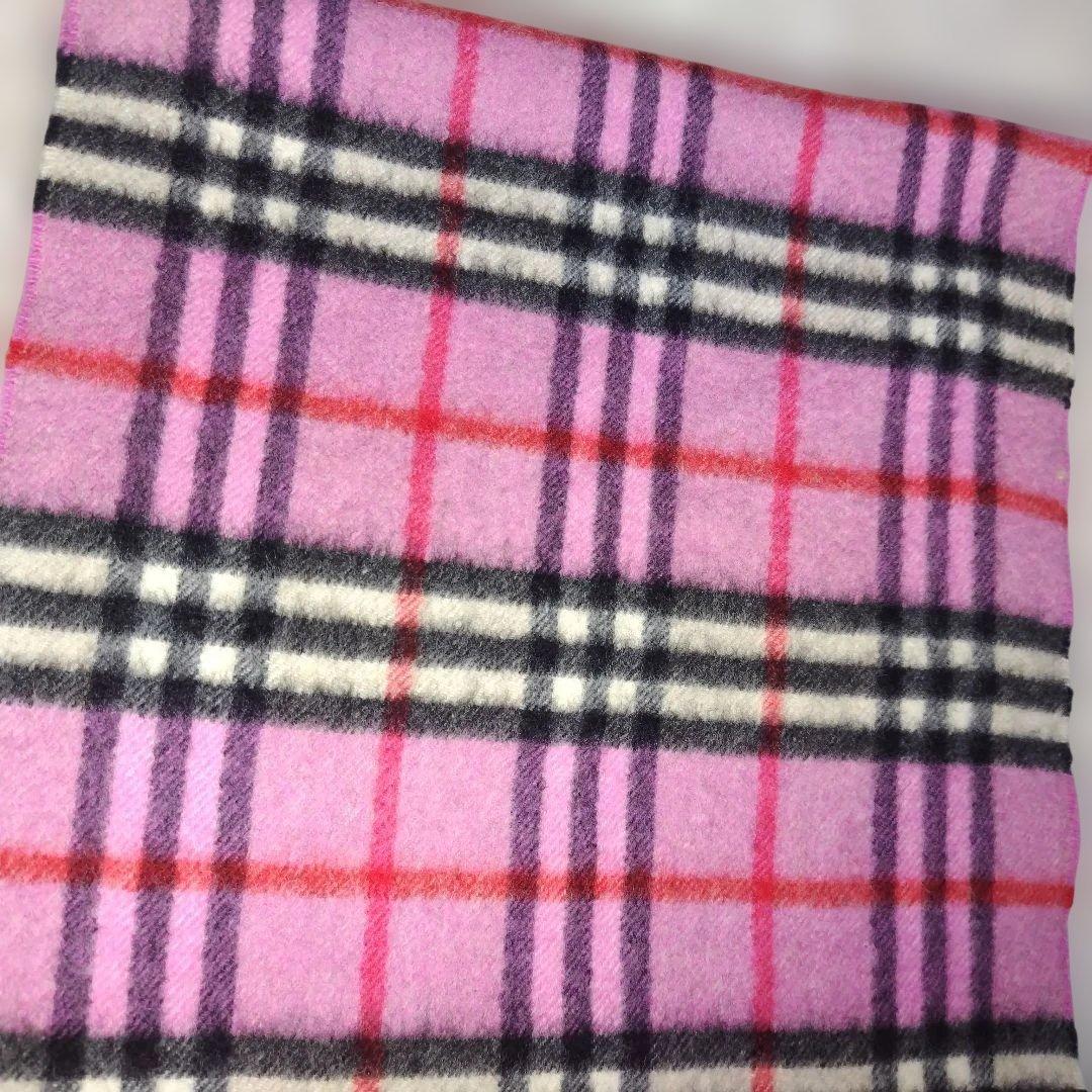 BURBERRY　LONDON カシミヤ100% マフラー チェック　ピンク