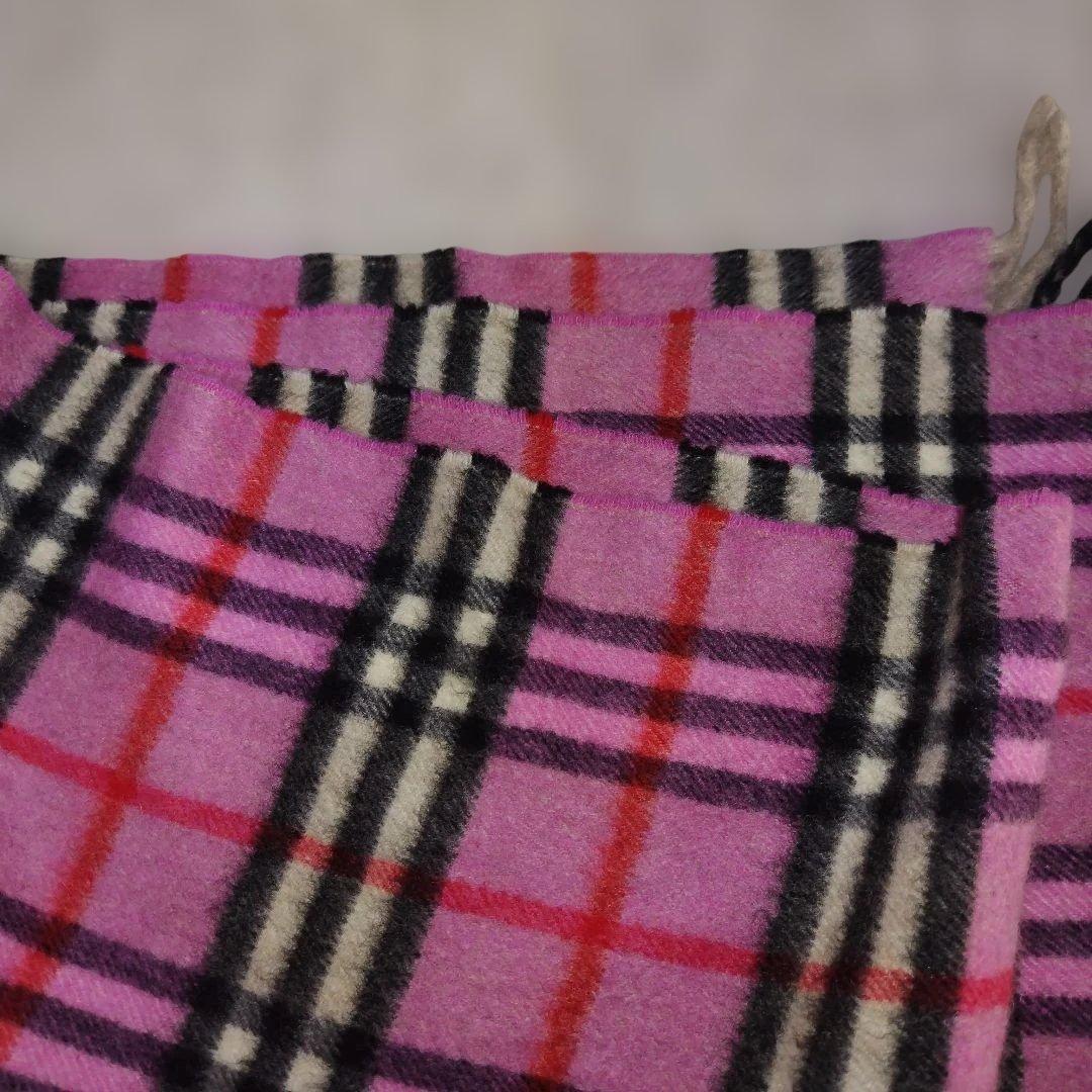 BURBERRY　LONDON カシミヤ100% マフラー チェック　ピンク