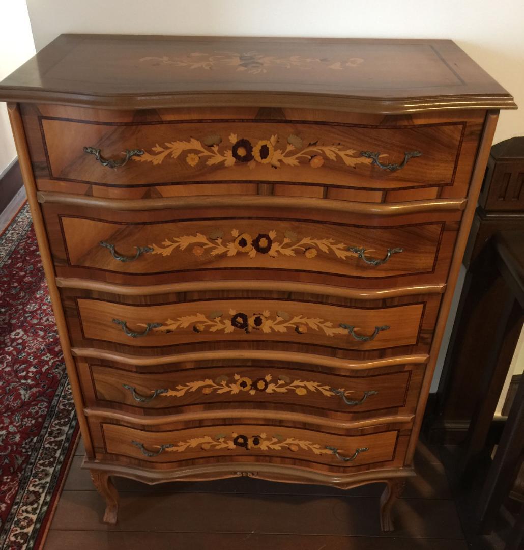 イタリア ヨーロッパ 家具 5段チェスト クラシック アンティーク