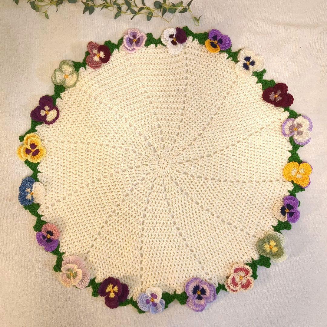 か*ん様 ブーケブランケット 花束ブランケット パンジー リボン