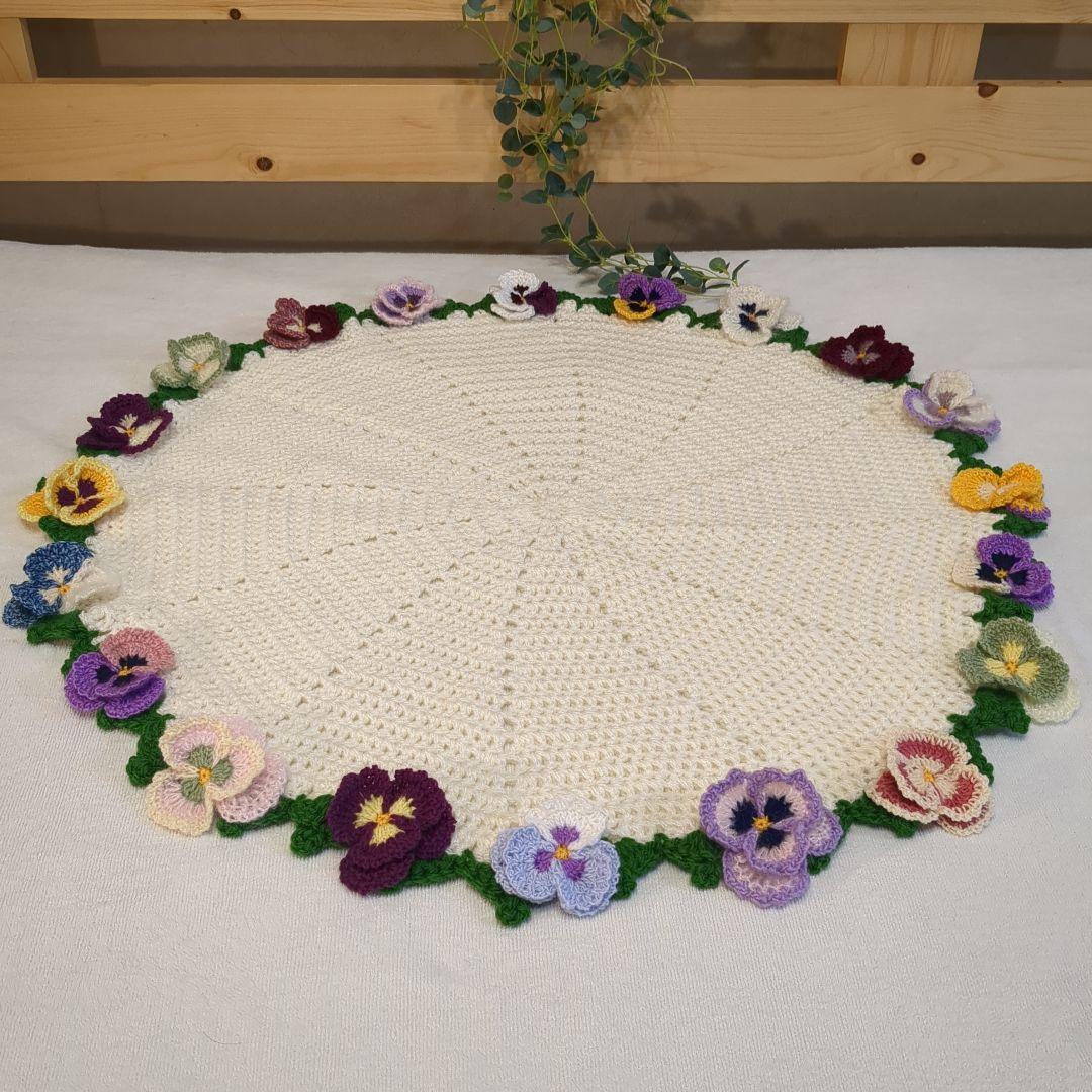 か*ん様 ブーケブランケット 花束ブランケット パンジー リボン