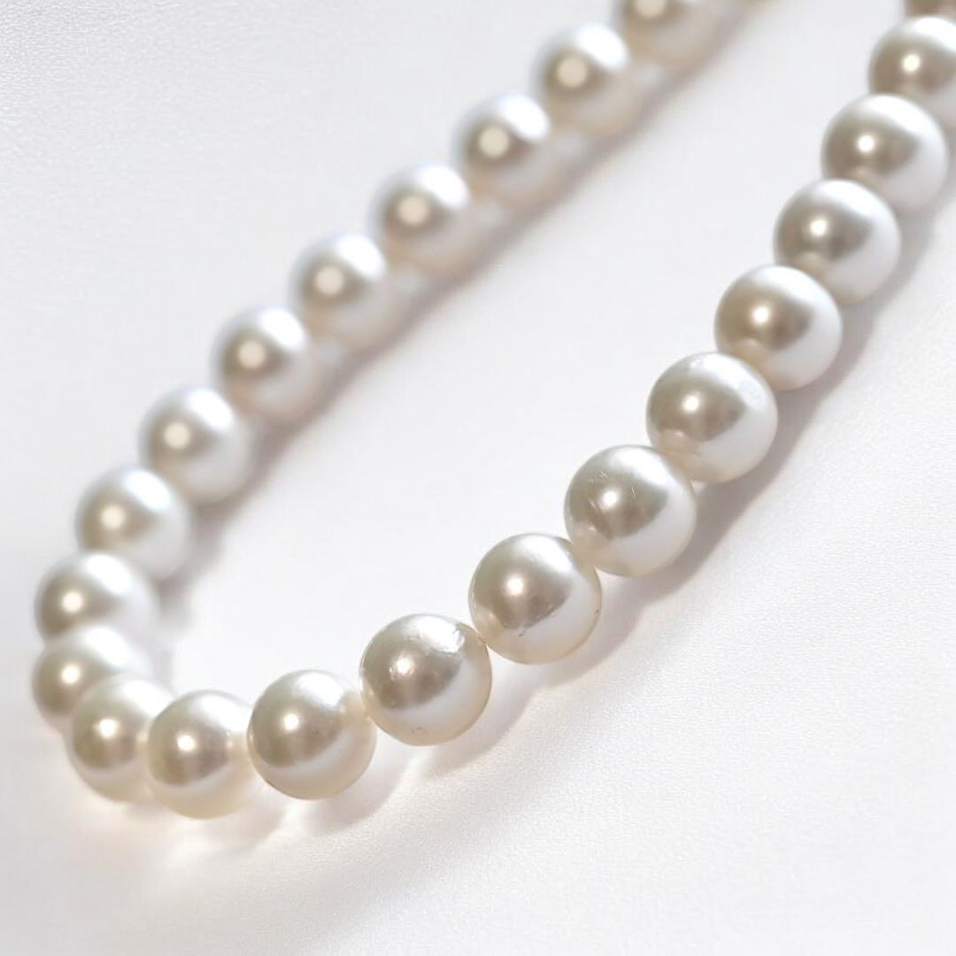 【極上・花珠品位】タサキ　アコヤ　パール　ネックレス　大珠　7.5ミリ　本真珠