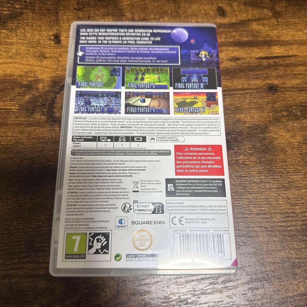 FINAL FANTASY I II III IV V VIピクセルリマインダー