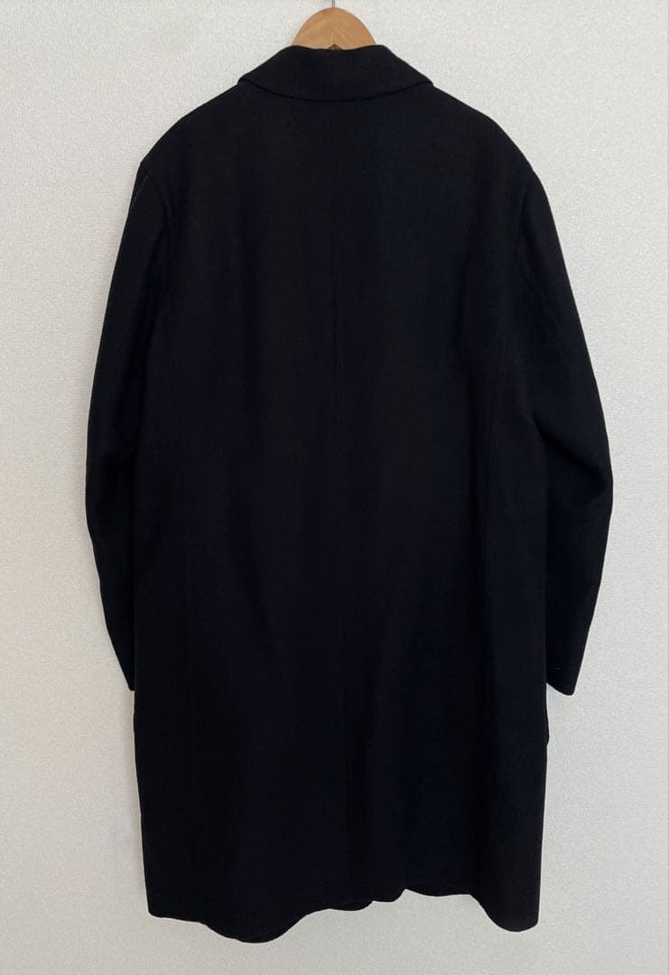 【新品】UNIQLO ウールブレンド　チェスターコート　黒　XL