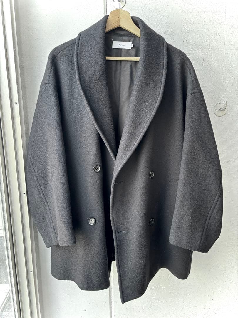 【いけじ】Graphpaper ブラック ダブルブレストコート