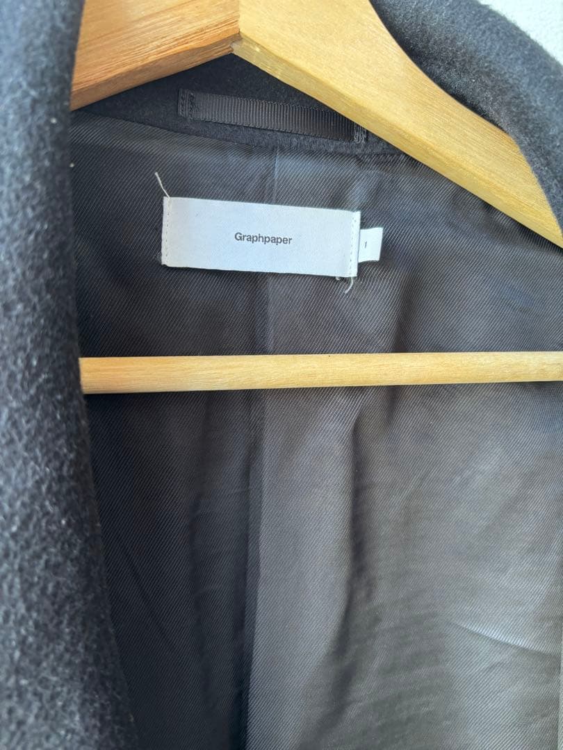 【いけじ】Graphpaper ブラック ダブルブレストコート