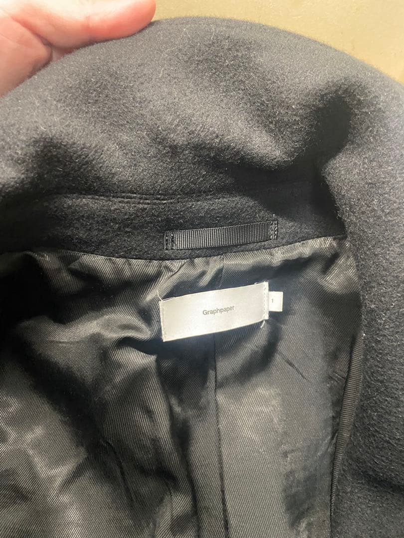 【いけじ】Graphpaper ブラック ダブルブレストコート