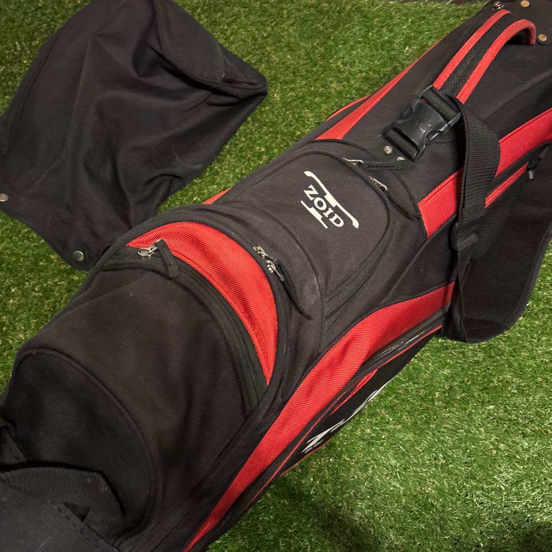 ミズノ　Mizuno T-ZOID キャディバッグ 黒赤