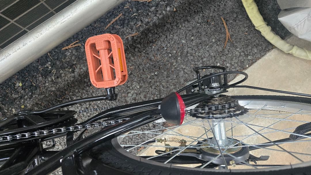 折りたたみ自転車 黒 茶色サドル